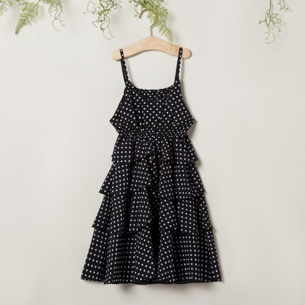 Trendy Colorful Polka Dots Short-sleeve Dress